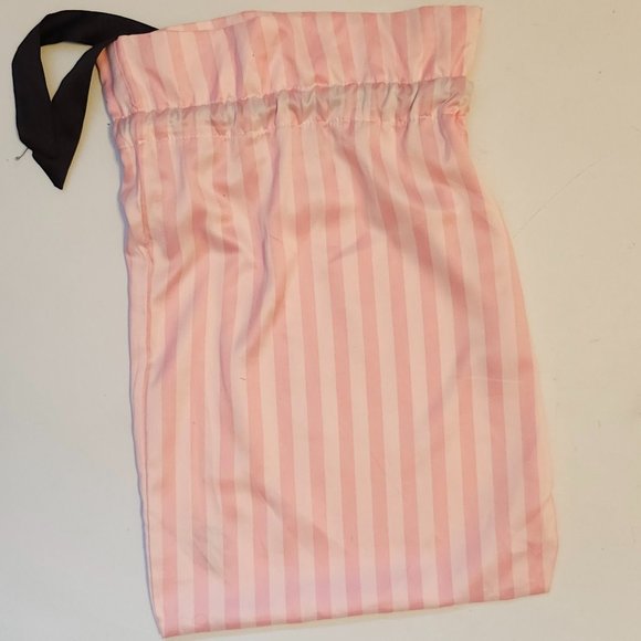 Victoria’s Secret Og Pink Pin Striped Women’s Slippers In Size Large w/Bag NEW - Picture 6 of 10